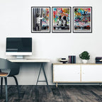 Novatique Abstract Pop Art Wall Decor Street Graffiti Wall Art Teenager Graffiti Art Painting Canvas Print for Living Room Bedroom,12" x 16" x 3Pcs