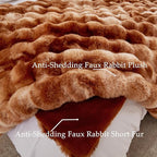BENVWE Faux Fur Throw Blanket for Couch Bed - Fluffy Soft Thick Bubble Blanket for Living Room Home Decor - Fathers Day Birthday Gifts for Women Men, Tie-dye Caramel, 60" x 80"