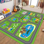 Kids Car Playmat 78.7"X 59", Kids Rug for Playroom Car Mat Town City Road Traffic Rugs, Play Mat for Floor, Extra Large Boys Kid Car Track Play Rug (Style Three, 78.7X 59 INCH)