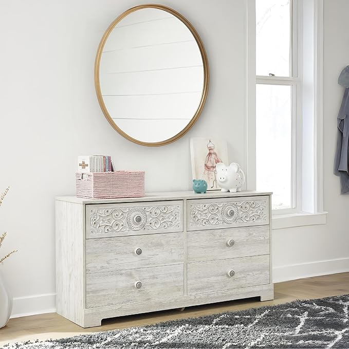 Signature Design by Ashley Paxberry Boho Dresser, Whitewash