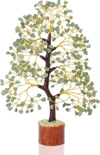 Green Jade Chakra Tree of Life Crystal Tree for Positive Energy, Feng Shui Home Decor - Handmade Gemstone Tree, Money Tree Bonsai - Green Healing Crystals, Wealth & Good Luck Stones Spiritual Gift