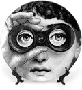 Lina Cavalieri Plate, Wall Decorative Plate, Mysterious Face Plate Wall Hanging Decoration,Including Bracket and Special Spring Hook, 8inch, Style10