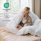 Bedsure Duvet Cover Queen Size Only - Prewashed Cotton-Like Polyester Extra Soft All Season Bedding, Includes 1 Duvet Cover 90x90 Inches with Zipper Closure, White, Comforter Not Included
