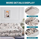 KRFOONN 4 Piece Stretch Sofa Couch Covers for 3 Cushion Couches Printed Sofa Slipcover with 3 Separate Seat Cushion Covers Washable Sofa Slip Covers Furniture Protector for Pets Kids (Large, 23)