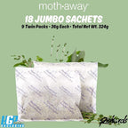 Richards Homewares Moth Away Herbal Repellent – 18 Jumbo Sachets with Hanging Hooks, All-Natural & Non-Toxic Moth Protection, Fresh Mint Scent, Made in USA