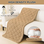 Smiry Pet Couch Cover for Dogs Washable, Non-Slip Fuzzy Couch Covers for 3 Cushion Sofa Pet Friendly, Soft Thick Furniture Protector Sofa Slipcover Mat for Dogs (Camel, 27.6" x 82.7")