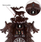 Kendal Vivid Large Deer Handcrafted Wood Cuckoo Clock with 4 Dancers Dancing with Music