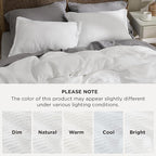 Bedsure Luxury Waffle Duvet Cover Queen Size - Textured Duvet Cover Set, Soft, Breathable Bedding Set (90"x90") with 2 Pillow Shams for All Season, Pure White, Comforter Not Included