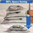 Vacuum Storage Bags Set with USB Pump, 15 Pack Carry-on Size Vacuum Bags for Travel, Space Saver Packing for Clothes and Clothing Travel