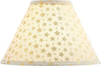 Aspen Creative 56051, Hardback Empire Transitional UNO Shade/Light Beige Golden Stars Linen Fabric, 4"Top x 10"Bottom x 7"Slant/Slip UNO 33mm/Table Lamp