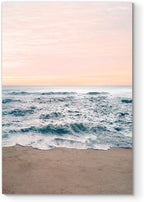 Renditions Gallery Canvas Nature Wall Art Modern Paintings Decorations Sandy Wavy Shore Romantic Scenic Wall Hanging Artwork Prints for Bedroom Living Room Office Kitchen - 18"x27" LT06