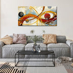 Large Abstract Canvas Wall Art for Living Room Bedroom Home Office Modern Wall Decor Line Geometric Abstract Picture Framed Canvas Prints Size 24x48
