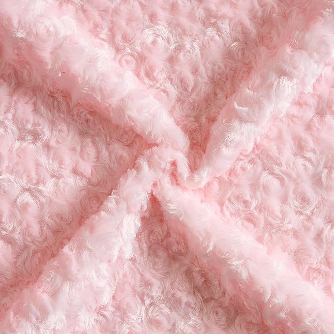 FUTEI Pink Decorative Throw Pillow Covers 16x16 Inch Set of 2,Soft Solid Rose Swirl Textured Cushion Case,Valentine's Day Decor for Couch Living Room