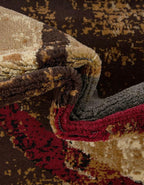 Unique Loom Barista Collection Area Rug - Kouillou (5' 3" x 8' Oval, Multi/Brown)