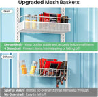 SNTD Over the Door Pantry Organizer - 8 Tier Adjustable Pantry Door Spice Organizer, Large Capacity Hanging Door Spice Rack for Kitchen Pantry Organizers and Storage (White, 12.3" W x 4.7" D x 69" H)
