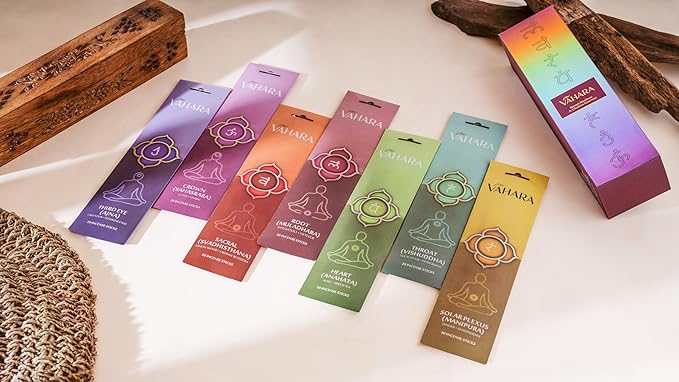 Masala Incense Sticks – Seven Realms: A Chakra Journey | 7 Divine Fragrances for Energy Balance & Meditation | 100% Natural Hand-Rolled Masala Incense Sticks | Premium Aromatherapy Gift Set