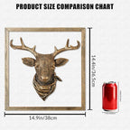 Zotabe 5PCs Animal Heads Wall Decor, Animal Sculptures Wall Dec, Deer Head Wall Mount, Vintage Wall Sculpture, Resin Wall Hanging Decoration for Living Room Bedroom Kitchen Gift (Scarf Stag, 1)