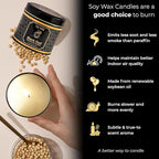 Black Oud Candle Highly Scented Soy Candel Clean Non Toxic Velas Aromáticas Gift for Men Pack of 1 5Oz Decorartive Travel Tin