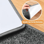 PURE ERA Carpet Stair Treads Tape Free Non Slip Indoor Stair Carpet Stair Protectors Pet-Friendly Non-Slip Skid Resistant Washable Reusable 8" x 30"(2 Pieces,Dark Gray)