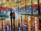 Alenoss Modern Oil Paintings on Canvas Large Wall Art 24x48 Inches Romantic Abstract Paintings Contemporary Art Colorful Artwork Wall Decor for Bathroom Living Room