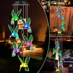 JOBOSI Hummingbird Decor Gifts, Solar Hummingbird Wind Chimes Lights, Mothers Day Wind Chime Gift, Gifts for mom, Women, Grandmother, Outdoor Garden Lawn Yard Decor (XL/3.5 * 4.5in)