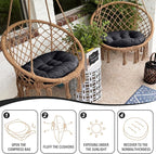 Tiita Outdoor Cushions Square Floor Pillow Thicken Tufted Seat Pad Large Floor Cushion for Yoga Meditation Living Room