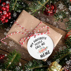 My Favorite People Call Me Meme Ornament, Gifts for Grandma for Birthday Mother's Day Ceramic Ornament Keepsake, Meme Gifts Hanging Ornaments for Christmas Tree Decoration