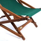 BYER OF MAINE Pangean Glider Chair – Folding Wood & Canvas Chair – Portable Outdoor Chair for Porch, Patio, or Beach in Forest Green
