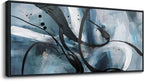 YDYSUNE Abstract Frame Wall Art Black and White Graffiti of Modem Minimalist Art Extra Large Canvas Wall Decor for Living Room Bedroom Decor Framed Pictures Artwork for Walls 70x31