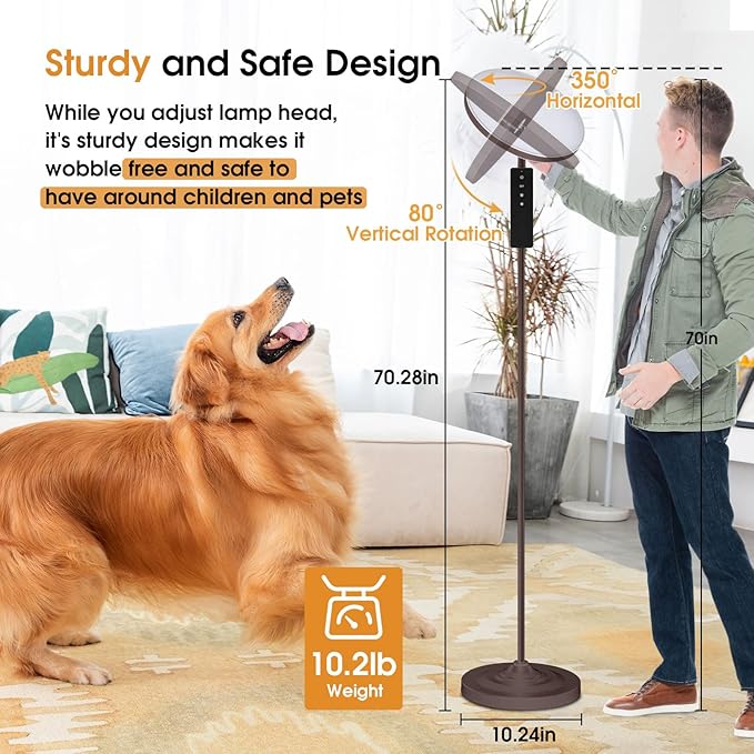 Floor Lamp, 30W/2600LM Super Bright Floor Lamp with Remote Control, Stepless Adjust Color Temperatures and Brightness, Torchiere Standing Lamp for Living Room Bedroom Office