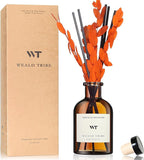 WEALD TRIBE Reed Diffuser Set for Bathroom Air Fresheners, Oil Diffuser Sticks | Sandalwood & Ebony Scent 4.0 fl oz Home Fragrance with Sticks Defusers | House Bedroom Office Shelf Decor