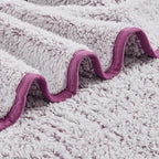 EMME Soft Sherpa Fleece Blanket Reversible Plush Fluffy Large Blanket, Light Weight Warm Decorative Boho Blanket Cover for Sofa, Couch, Bedroom,Travel(Plush Purple,50"x60")