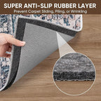 BALEINE Felt Non Slip Rug Pads, Extra Large 1/8" Thick Felt and Rubber Backing, Shock Absorbing Carpet Pad for All Carpets and Hardwood Floors (5x7 Ft)