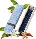 Hasegawa Hyakurakuko Premium Japanese Sandalwood Incense - Long Type, 40 Sticks with Aluminum Holder, 20-30 Min Burn Time, Made in Japan 線香 百楽香 (Vanilla)