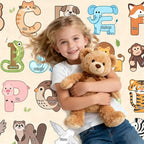 Kids Rugs for Playroom - 3x5 Feet ABC Alphabet Rug for Kids Room Educaitonal Learning Animal, Preschool Rug for Children Toddler Bedroom Nursery Kindergarten Decor, Beige