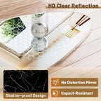 Antok Full Length Mirror, 68"x26" Floor Mirror with Stand, Standing Hanging Leaning Irregular Mirrors for Bedroom Living Room Entryway, Wavy Shaped, Silvery