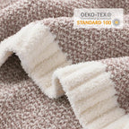 Snuggle Sac Heather Taupe Throw Blanket for Couch, Oversized Throw XL Super Soft Warm Blankets Cozy Knit Fuzzy Lightweight Throws for Sofa, Bed, Living Room, Taupe, 50x70 inches