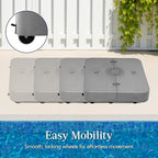 Best Choice Products 330lb Mobile Cantilever Offset Patio Umbrella Base, Universal Fit Heavy-Duty Outdoor Portable Stand w/Wheels Locks, Fillable Weights Set - Gray