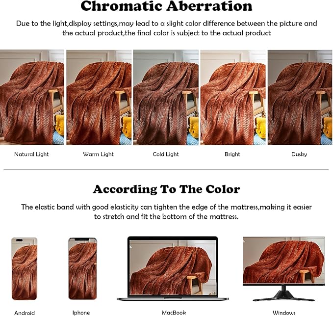 NEWCOSPLAY Super Soft Throw Blanket Coffee Premium Silky Flannel Fleece Leaves Pattern Lightweight Bed Blanket All Season Use (Coffee, Throw(50"x60"))