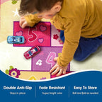 Booooom Jackson Hopscotch Kid Rug,40''x70'' Kids Preschool Rugs for3, 4, 5, 6, and 7 Year Olds,Rainbow Rug for Girls Bedroom and Kids playroom and Classroom