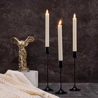 Black Candle Holder 6 Pcs Candlestick Holders, Taper Candle Stick Holder Decor, Modern Decorative Table Centerpiece, Fireplace Housewarming Candelabra, Candlelit Dinner Party Valentine's Day Décor