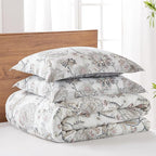 Levtex Home Ophelia Blush Reversible King Duvet Cover Set (106x94in) with 2 Pillowcases (36x20in) - Floral Bedding - Blush, Grey - Rayon King Size Duvet Cover Set - Soft, Pre-Washed