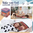 Menkxi 6 Pcs Bohemian Floor Pillows Seating 15 Inch Boho Floor Cushions Sitting Pillows Square Yoga Mandala Meditation Pouf for Living Room Balcony Office Tatami(Classic)