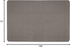 House, Home and More Skid-Resistant Carpet Indoor Area Rug Floor Mat - Gray - 6 Ft X 9 Ft - Non Slip Rubber Backing, Stain Resistant, Dog Friendly, Living Room Bedroom Kitchen Entryway