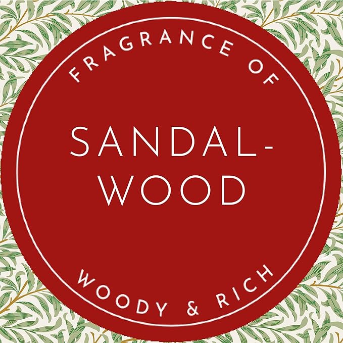 The Master Herbalist Fragrant Scented Drawer Liners in a William Morris Inspired Design | Pack of 5 Sheets | Contains Essential Oils | Made in The UK (Sandalwood)
