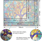 Lunerfex Tree of Life Tapestry Stained Glass Tapestry Wall Decor Tapestries for Bedroom Art Tapestries Wall Hanging for Bedroom Living Room Glass-Tree-02 70"x90"