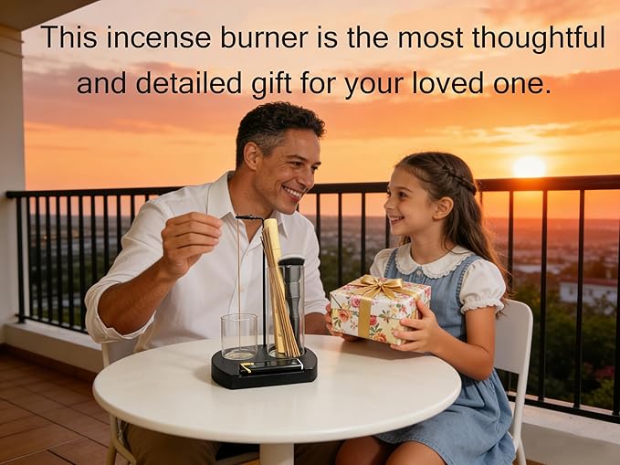 3-in-1 Incense Holder with Ash Catcher and Storage | Upgraded Glass Incense Burner Stick Holder with Lighter Slot & Bonus Cleaning Brush | for Meditation Yoga Spa Office Home Decor - Black
