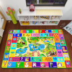 Kids Rug for Playroom, Soft & Non-Slip Educational Rug with ABC, Zoo Animals, Numbers, Floor Play Mat for Kid, Preschool Classroom Rugs Playmat for Toddler Nursery Kids (59X39.4 inch, Zoo)