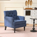 KEIKI Tufted Upholstered Accent Chair for Bedroom and Living Room, Corduroy Fabric Armchair with Plush Foam Seat, Solid Wood Frame, Classic Club Chair for Reading and Relaxing