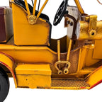Berfutall-11''Iron Classic Yellow Classic Cars Model Collectible Vehicle Decoration, Metal Cars Christmas Decor ，Unique Blend of Vintage, Rustic, for Table Top Decor. (F)